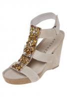 Apepazza FRANCESCA BABY SILK - Sandaletten - beige