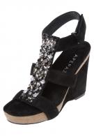 Apepazza FRANCESCA BABY SILK - Sandaletten - schwarz