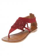 Apepazza ELENORA  LINO/CAMOSCIO - Sandale  - rosso