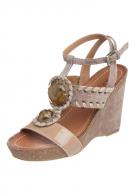 Apepazza GRANATA - Keilsandalette - taupe