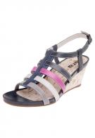 ara VALENCIA - Keil-Sandalette - minerale / bianco / ciclon / ozean 