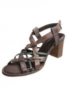 Belmondo Sandalette - marrone/petrolio/noce