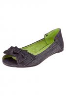Blowfish SHERBERT - Peeptoe-Ballerina - black denim
