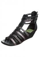 Blowfish CROATA - Keil-Sandalette - black