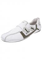 Bugatti Slipper - weiß/oliv