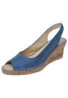 Fred de la Bretoniere ESPADRILLE - Peeptoe - tribe denim
