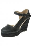 Fred de la Bretoniere OPEN ESPADRILLES TRIBE - Ledersandalette - black