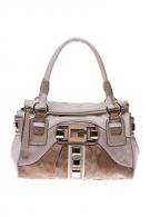 Guess ONTARIO SATCHEL - Handtasche - stone/ multi