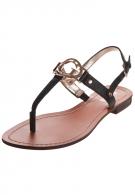 Guess CHARLIE ECO LEATHER THONG - Zehensandalette - black