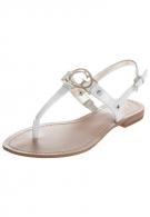 Guess CHARLIE ECO LEATHER THONG - Sandalette - white