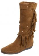 Minnetonka CALF HI FRINGE BOOT - Mokassinstiefel - brown
