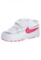 Nike FIRST CLASS - Babyschuh - white/cherry-metallic silver