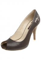 Pepe Jeans HI HEEL PEEP TOE COURT - Peeptoe - brown lth.