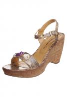 Tamaris KEILSANDALE - Sandalette - mocca combo