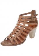 Tamaris  Leder-Sandalette - camel 