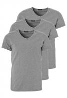 Tommy Hilfiger T-SHIRT - 3er PACK - STRETCH V-NECK - grey melange