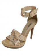 Via Uno High Heel - straw/platinun 