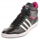 Adidas TOP TEN HI SLEEK - Sneaker - black/ metallic silver/ core magent