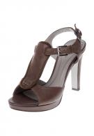 Boss Orange MINERVA -Leder-Sandalette  - dark brown