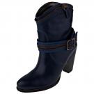 Bronx HOLLOW - Leder-Stiefelette - celeste