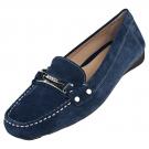 Geox D GRIN W - Lederslipper - blue
