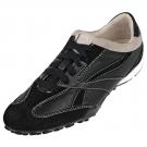 Geox SNAKE - Ledersneaker - black/beige