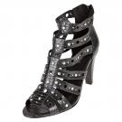 Guess INCH PRINTED LEATHER SANDAL - Peep Toe - black