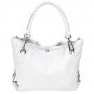 Marc Leder-Schultertasche - white