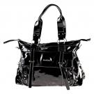 Marc Lack-Handtasche - black