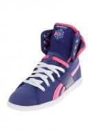 Reebok TOP DOWN DC QUILTED - Sneaker high - blue/neon/pink/white