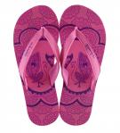 Wandelei JENNA HENNA - Zehensandale - dark pink with dark indigo print