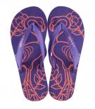 Wandelei PRETTY FLAMINGO - Zehensandale - purple with coral print