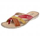 CORNFLOWER-Pantolette-rot/terra/yellow