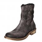 Lederstiefelette - nero