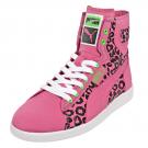 Puma FIRST ROUND LEOPARD SPOT WNS - Sneaker high - flou pink/flou green/black