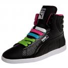Puma FIRST ROUND LACE Wn's - Sneaker high - black/black